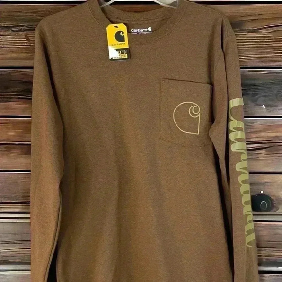 Carhartt 105421 Relaxed Fit Heavyweight C-Graphic T-Shirt Long Sleeve Size Small - Picture 4 of 9